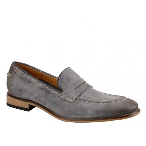 Giorgio Brutini "Orsonell" Gray Suede Loafer Shoes 24937